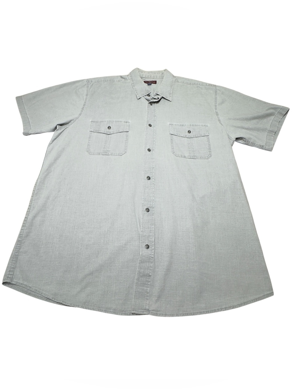 Covington Men’s Button Up Shirt XLT Shirt Sleeve Casual Outdoor Gray Workwear